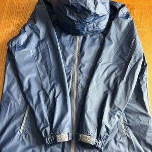 Misty Harbor Rain Coat Jacket Slicker Women’s XL Navy Polyvinyl Waterproof